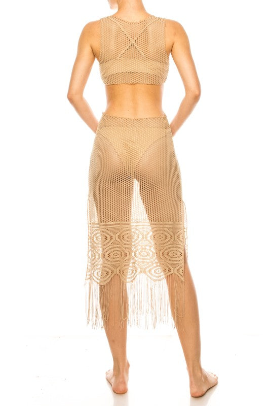 Bahamas Cutout Crochet Cover Up - Pikemla