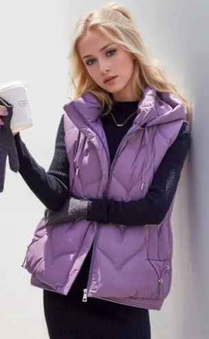 Puffer vest with Hoodie