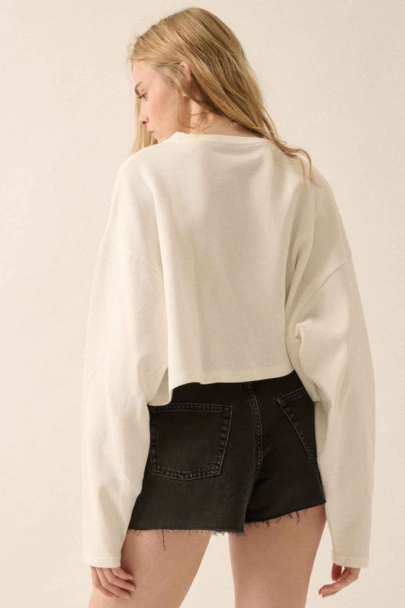 Love like a cowgirl thermal graphic sweatshirt - Pikemla