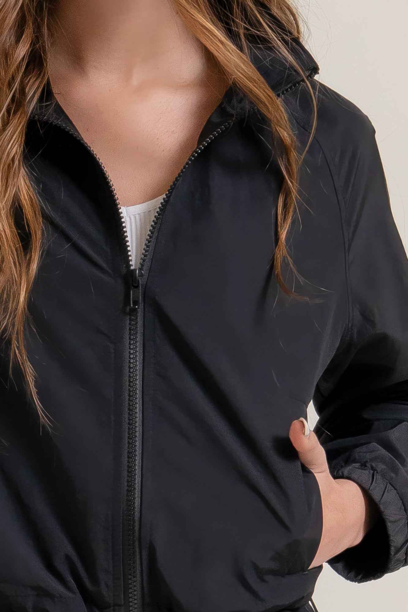 Long Slv Crop Activewear Anorak Jacket - Pikemla
