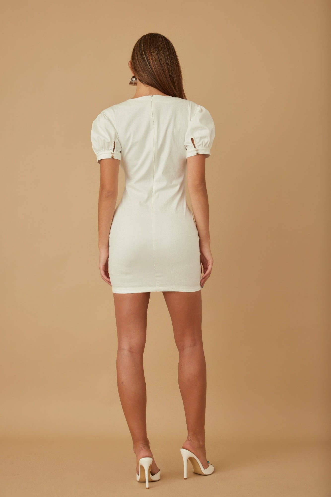Cute Button Up Short Dress - Pikemla