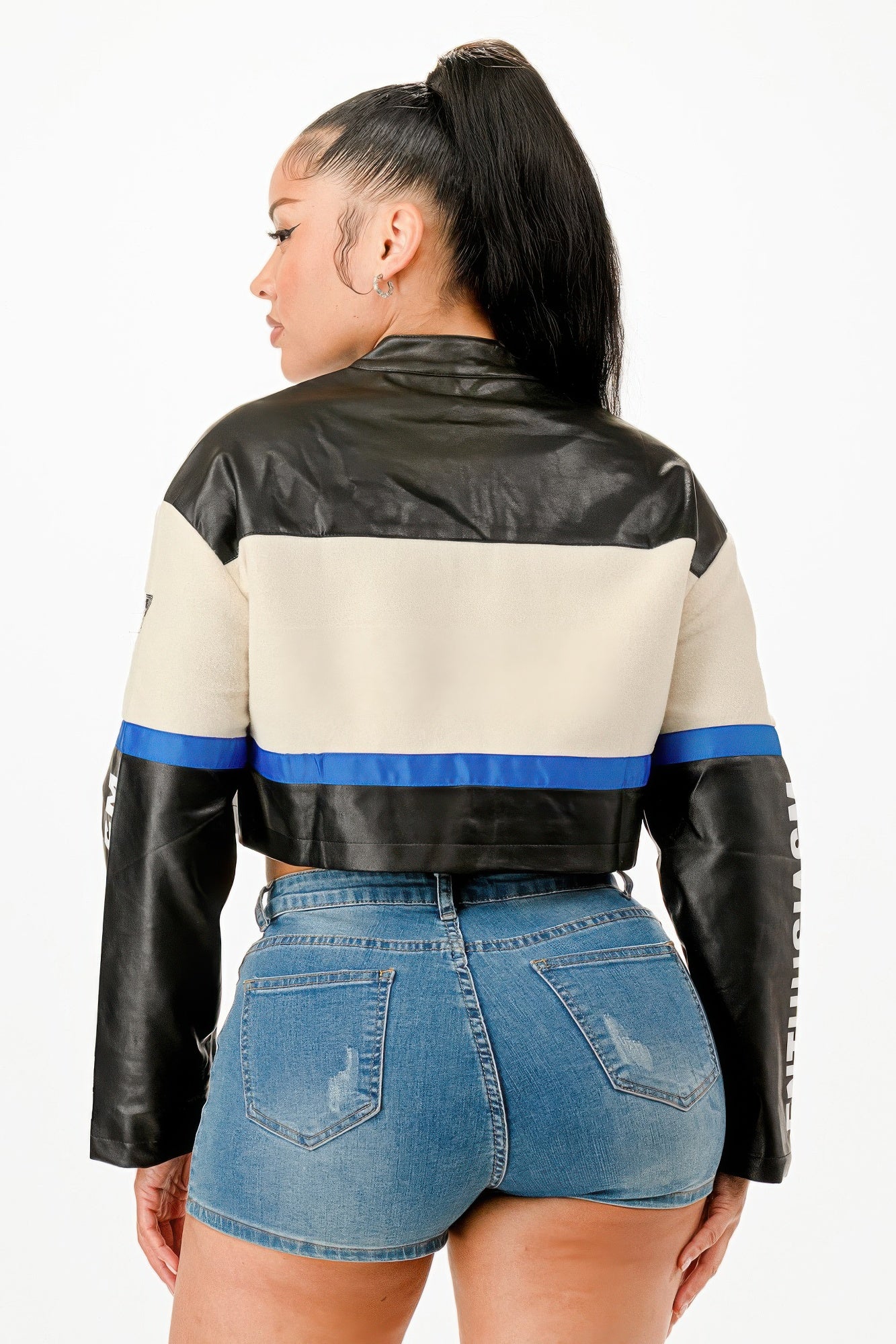 Colorblock Crop Jacket - Pikemla