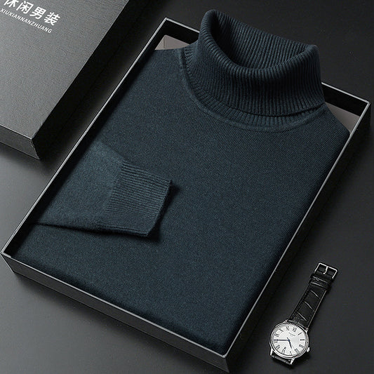 Men's Sweater Turtleneck Winter Solid Color Bottoming Sweater