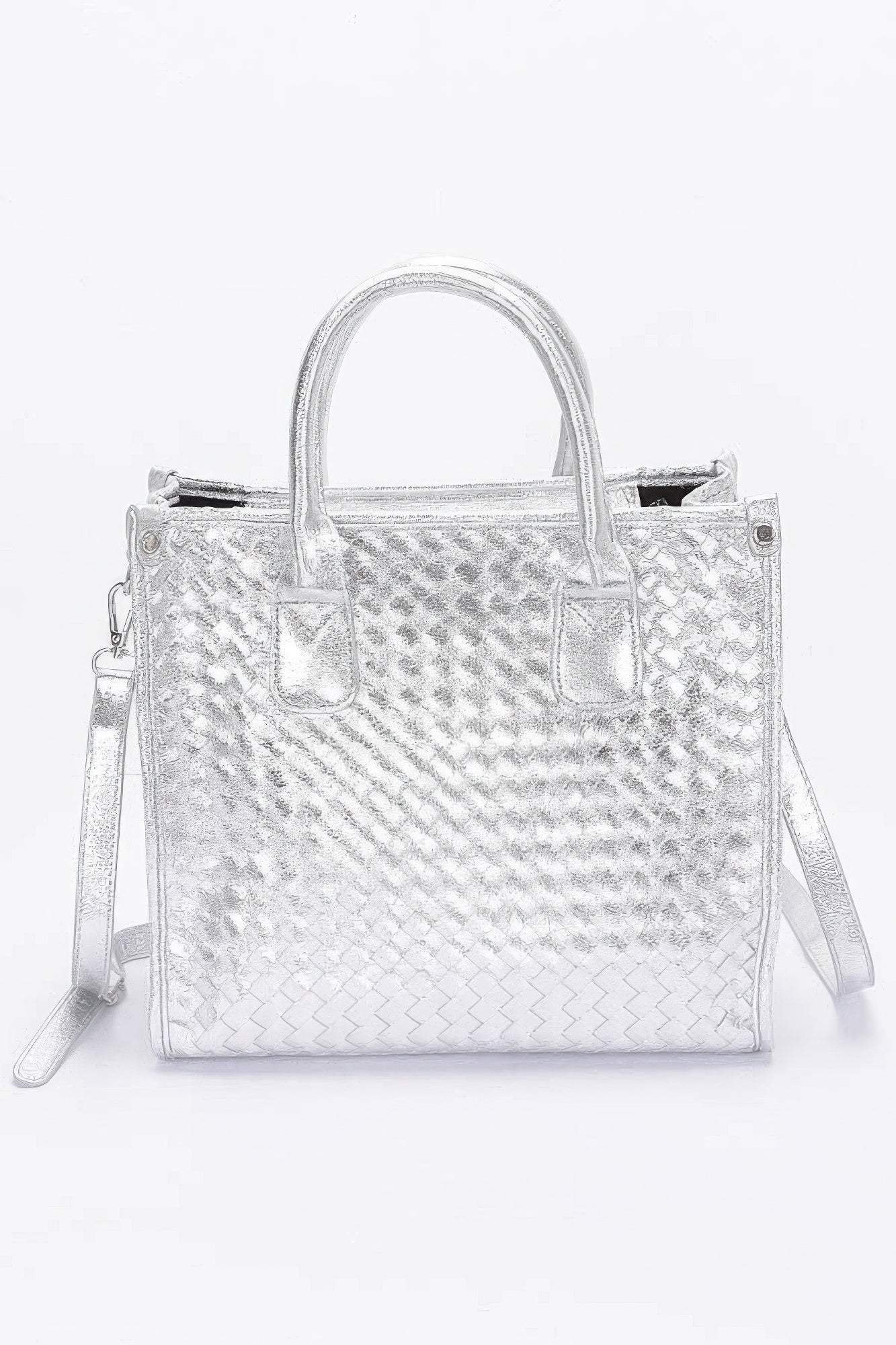 Metallic Braided Tote Bag - Pikemla