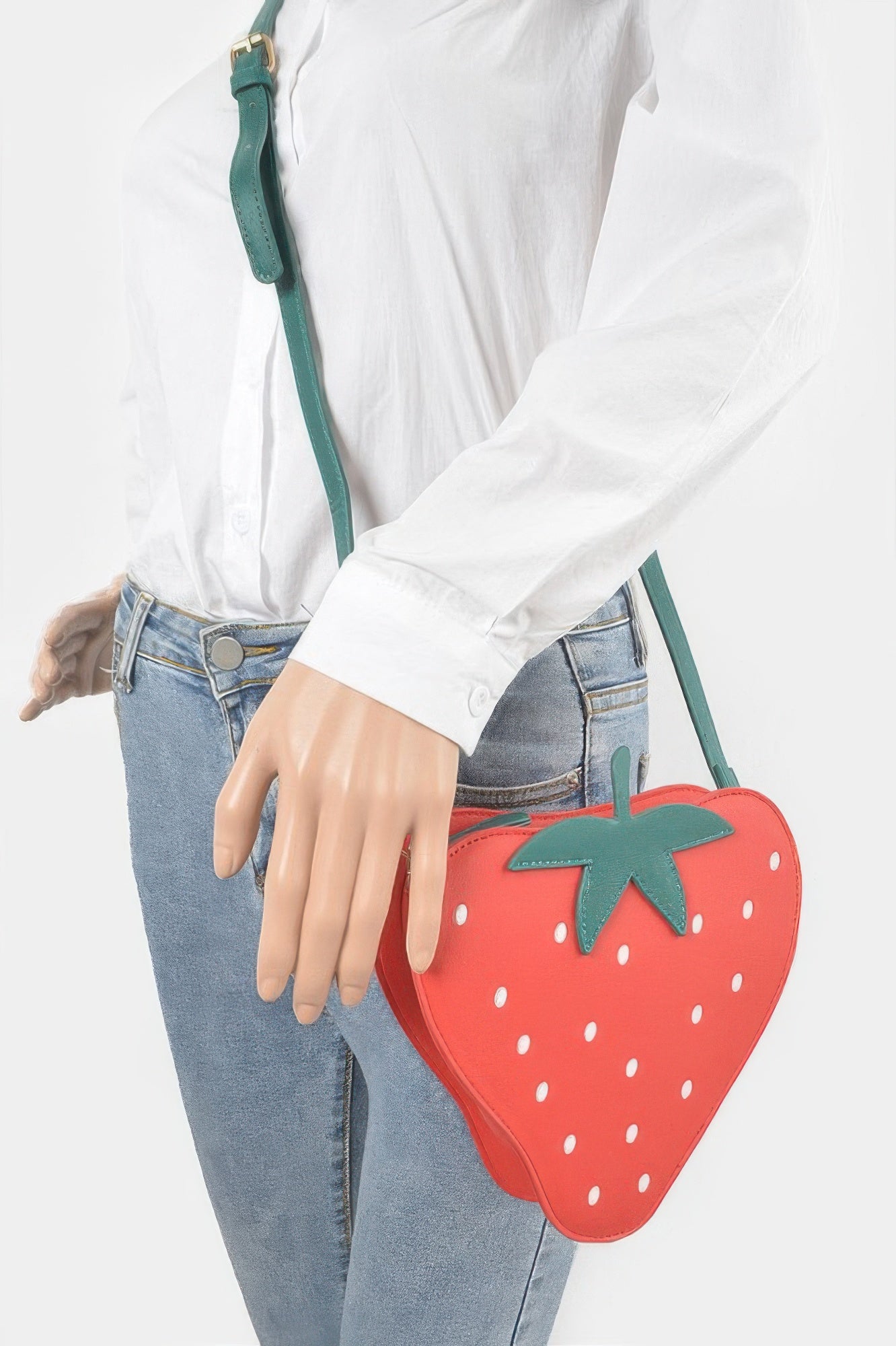 Faux Suede Strawberry Novelty Bag - Pikemla