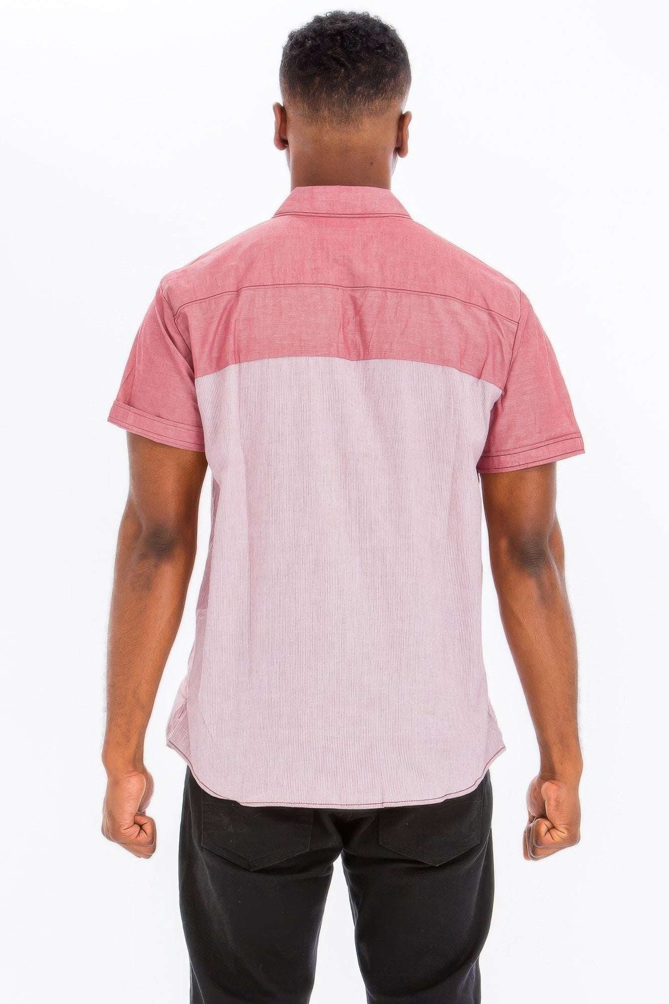 2 Tone Short Sleeve Shirt - Pikemla