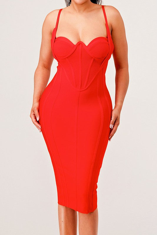 Corset Bandage Mini Dress - Pikemla