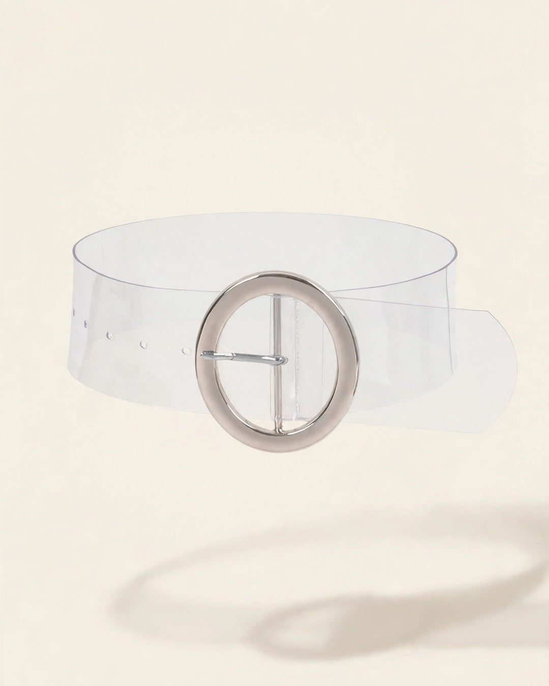 Transparent Round Buckle Belt