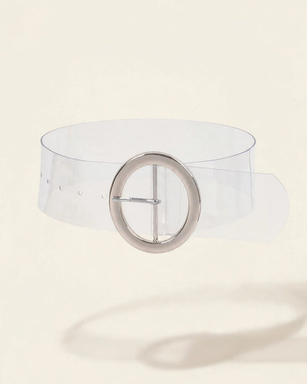 Transparent Round Buckle Belt