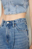 CHILL Pleat Straight Ankle Jeans HJ133 [FINAL SALE]