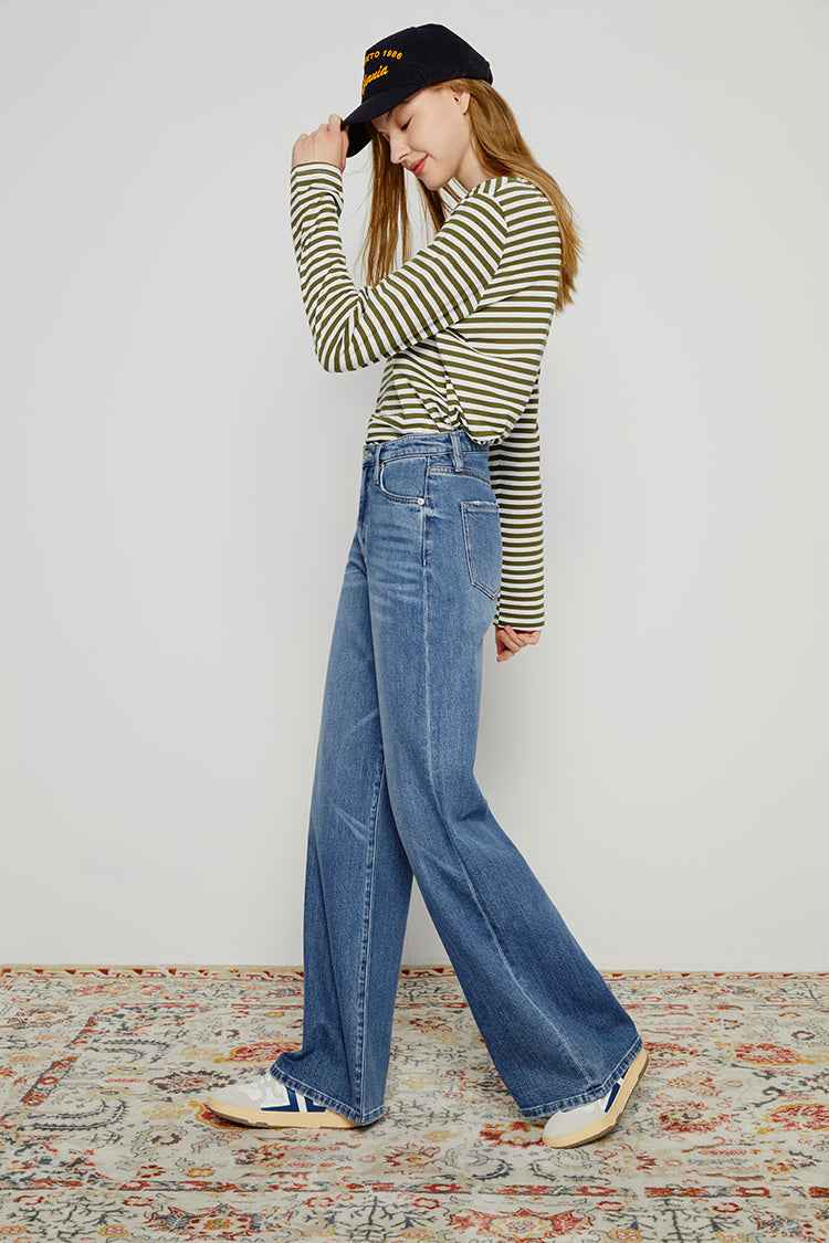 Angeles High Rise Baggy Jeans HJ103
