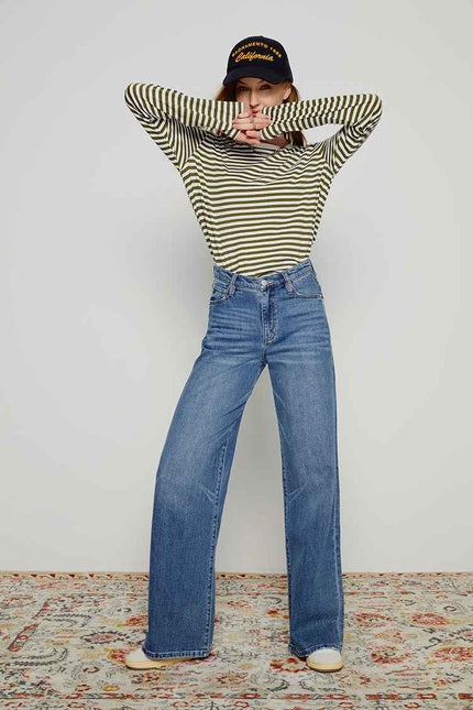 Angeles High Rise Baggy Jeans HJ103
