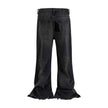 DARK PATCHWORK FLARE DENIM