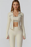 The Venus Zip Top Sports Bra Leggings 3-Piece Set