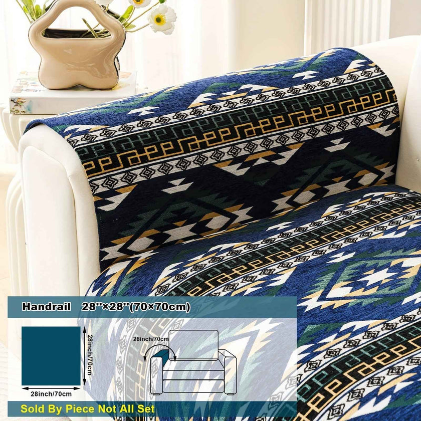 Boho Couch Cover - Chic Snow Chenille Sofa Slipcover