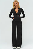 The Twirl Zip Jacket New Straight Leg Pants 2-Piece Set
