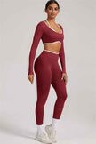 The Elevate Long Sleeve Crop top Leggings 2-Piece Set