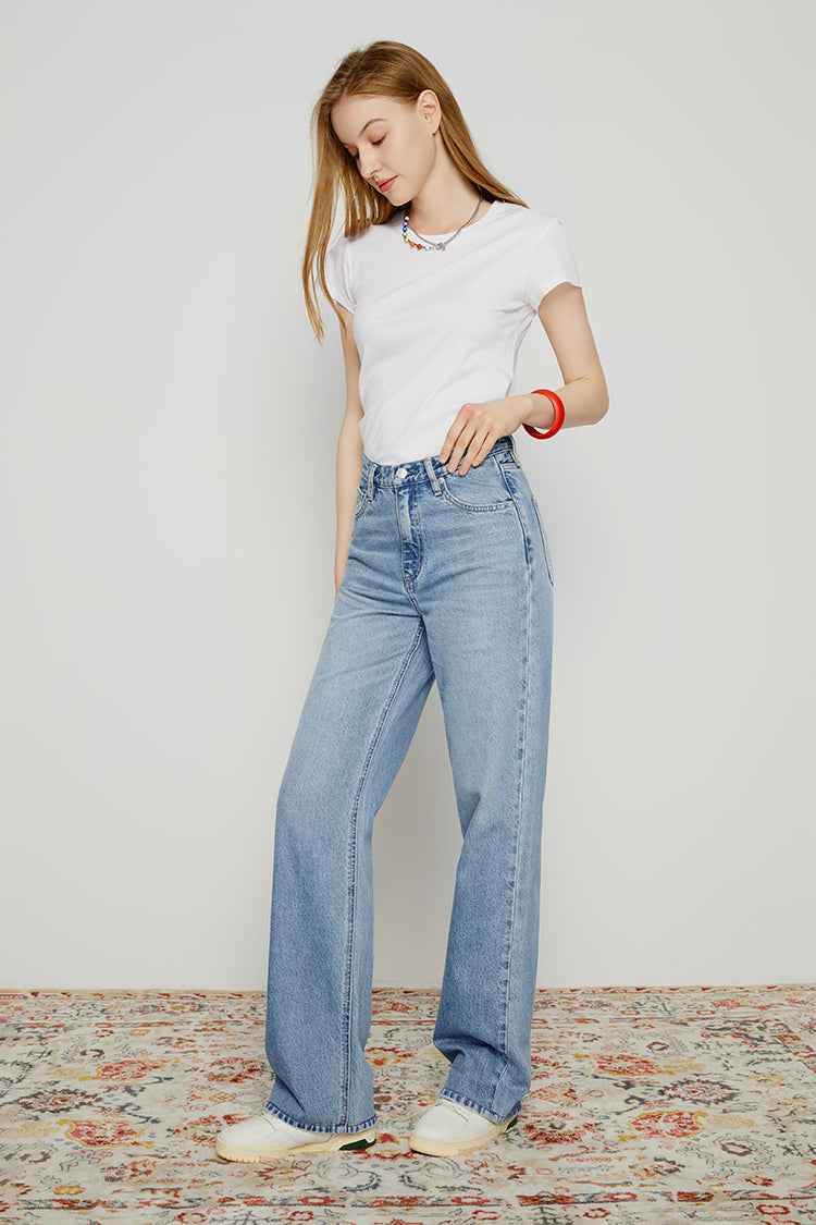 Coney Island Whitefish High Rise Wide Jeans HJ007