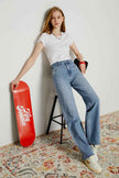 Coney Island Whitefish High Rise Wide Jeans HJ007