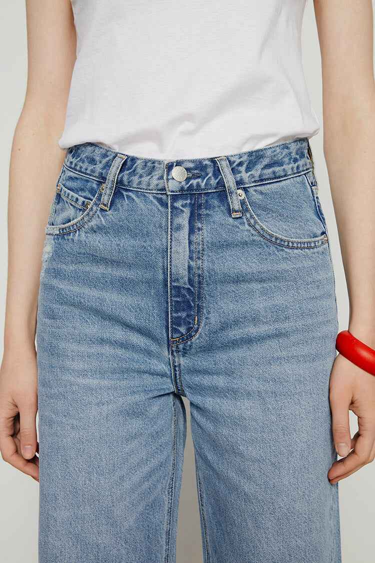 Coney Island Whitefish High Rise Wide Jeans HJ007