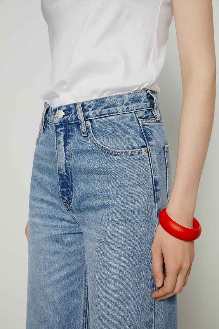 Coney Island Whitefish High Rise Wide Jeans HJ007