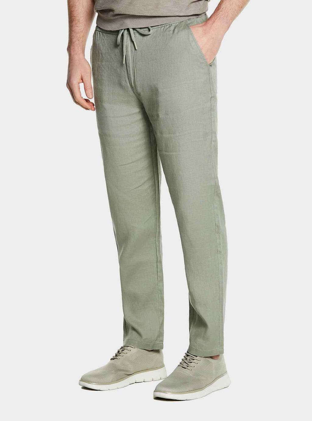 Pantalone in puro lino con coulisse