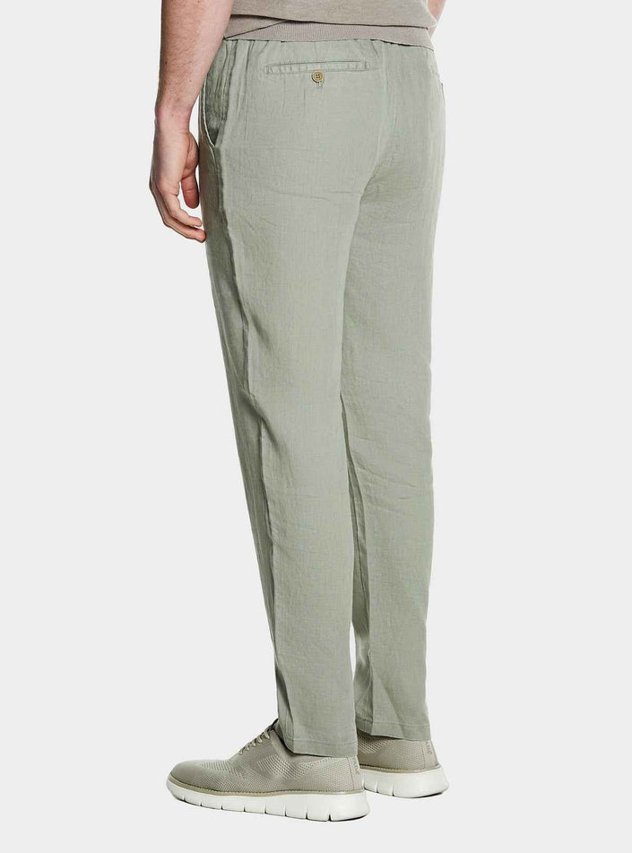 Pantalone in puro lino con coulisse