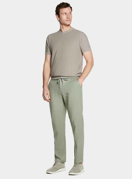 Pantalone in puro lino con coulisse