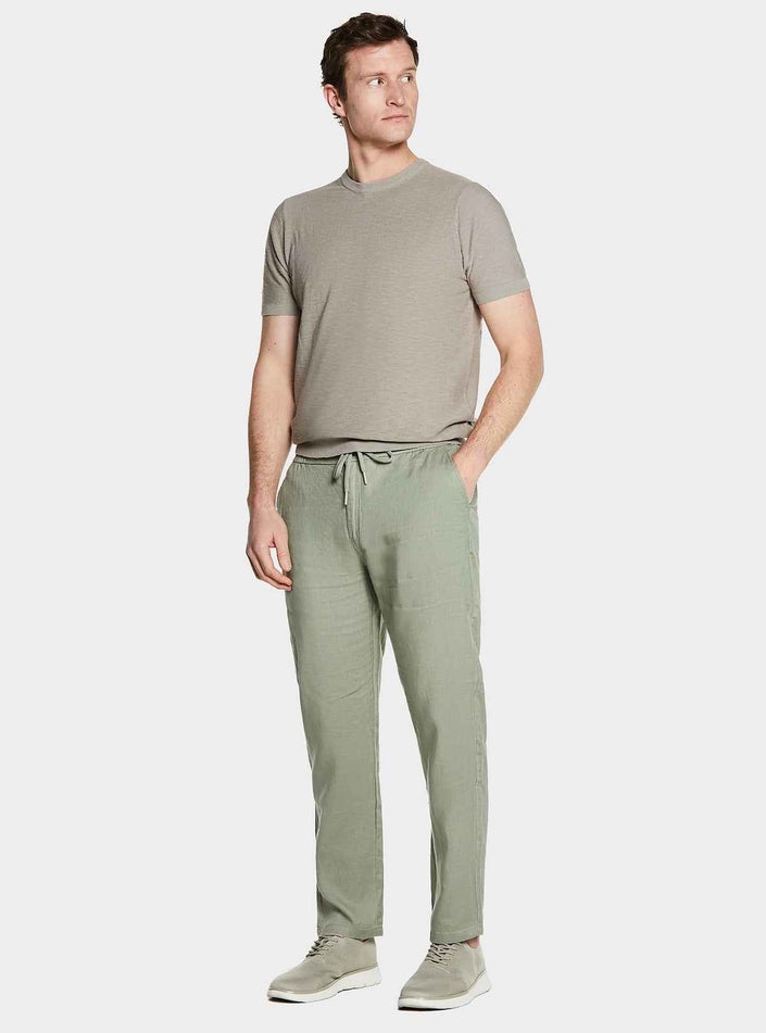 Pantalone in puro lino con coulisse