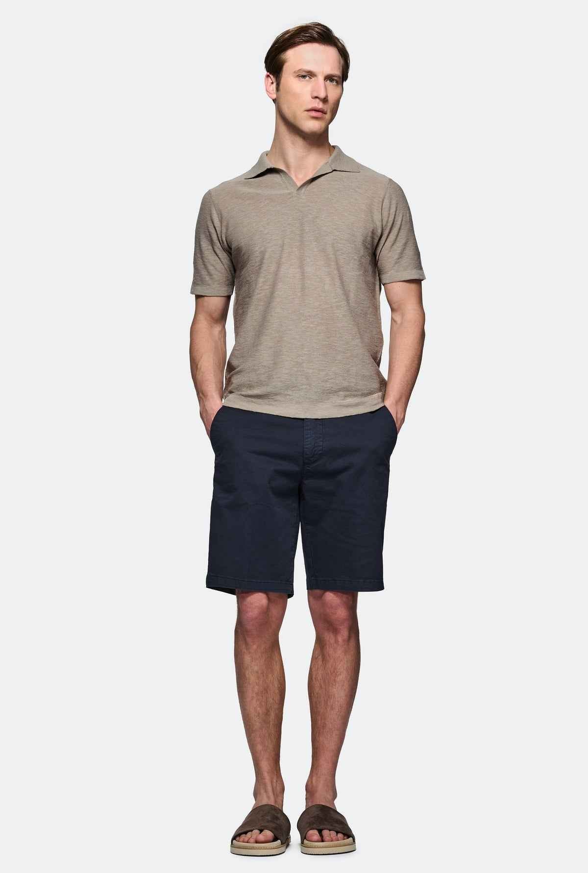 Polo in maglia cotone e lino