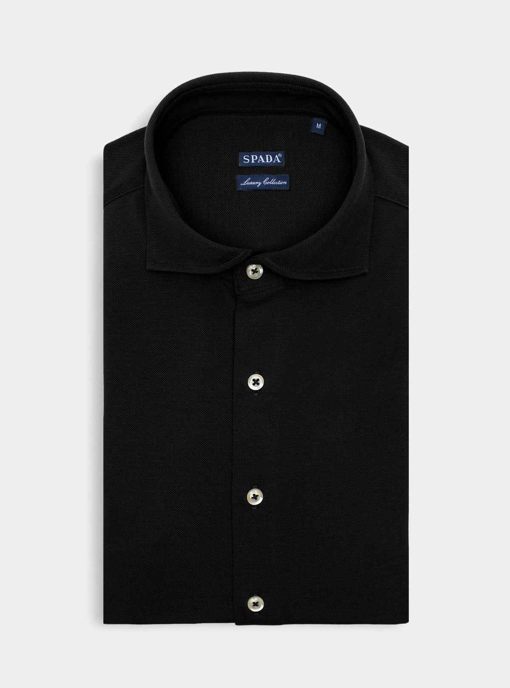 Polo camicia in cotone piquet.