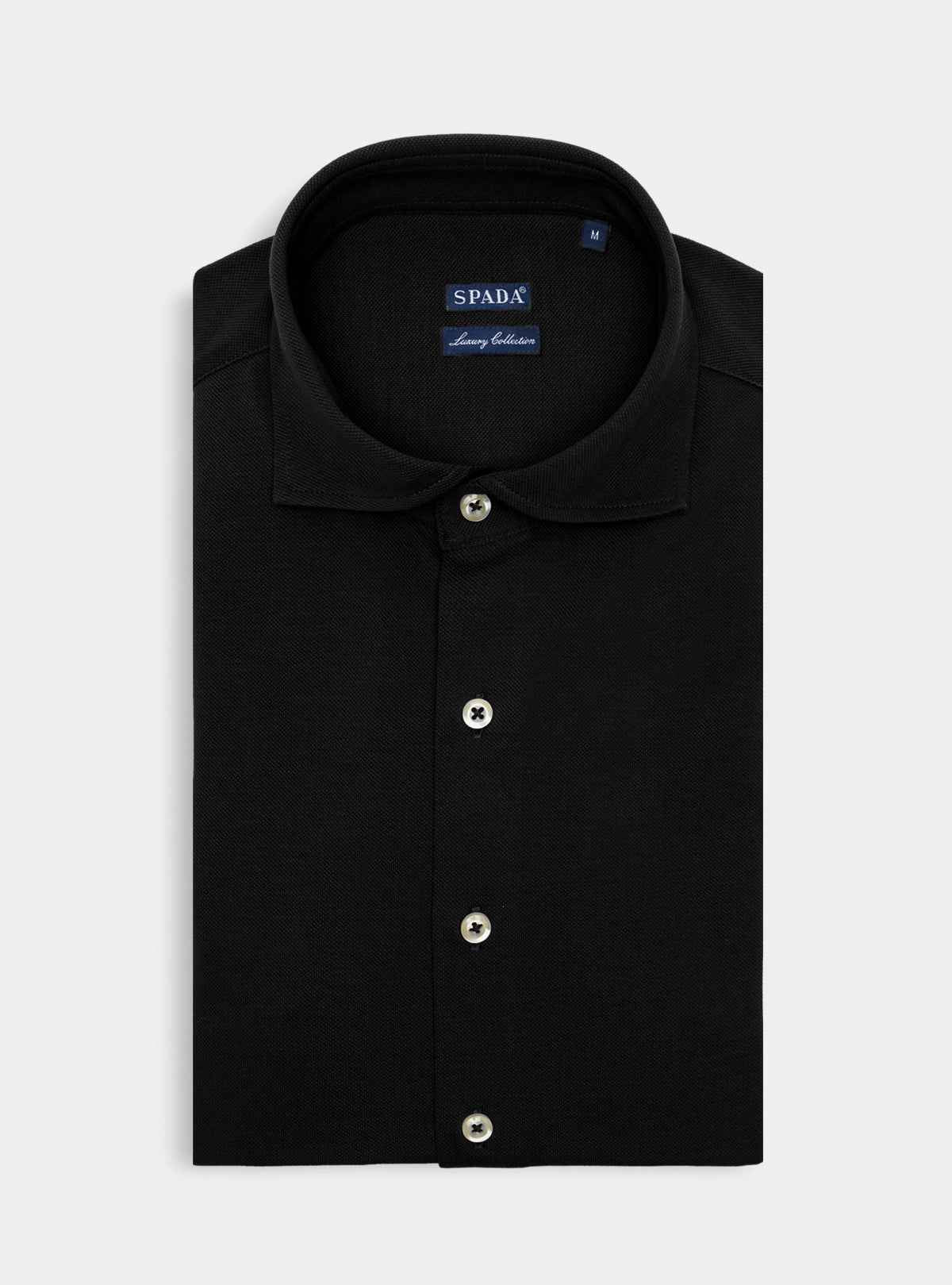 Polo camicia in cotone piquet.