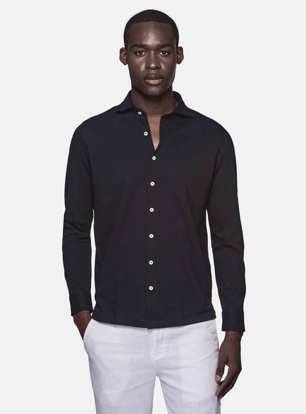 Polo camicia in cotone piquet.