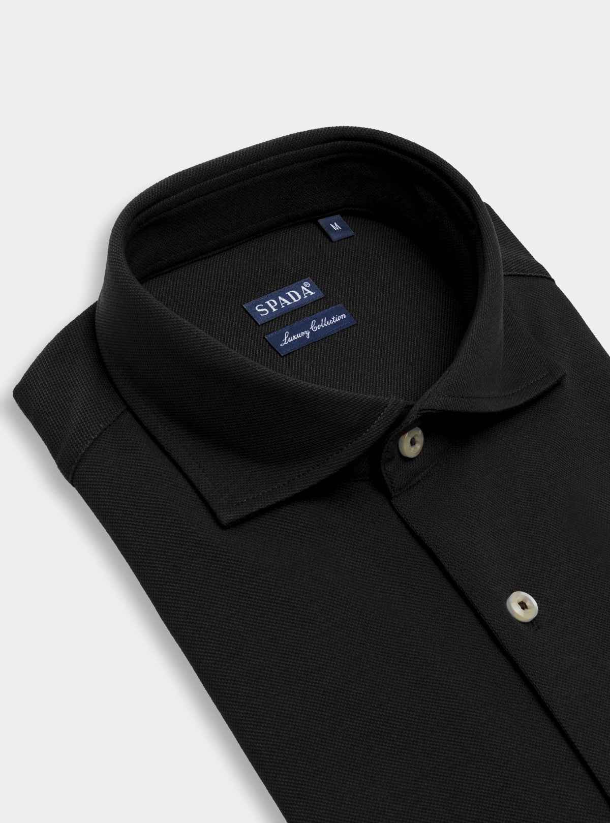 Polo camicia in cotone piquet.