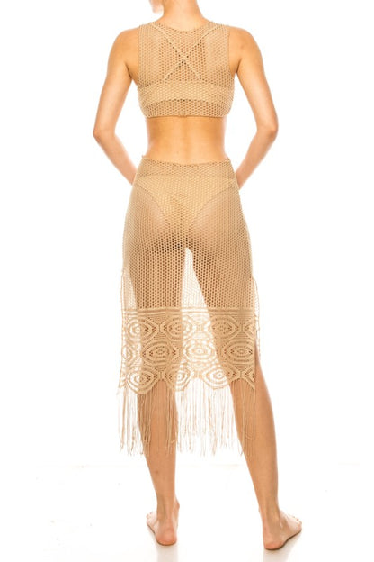 Relaxing Crochet with Tinsel Bottom Mid Cutout Cov - Pikemla