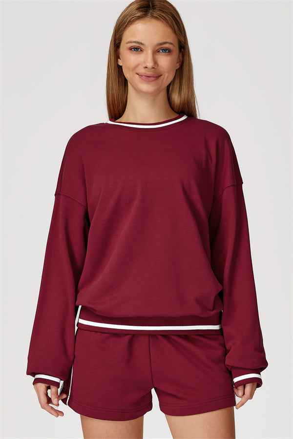 The Amara Sweatshirt Lounge Shorts 2-Piece Set
