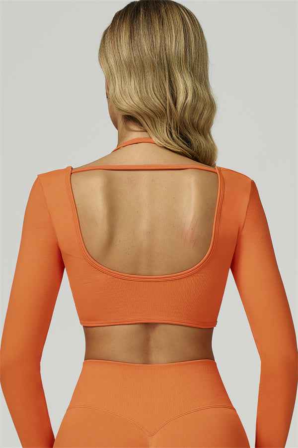 The Prime Long Sleeve Crop Top Shorts 2-Piece Set