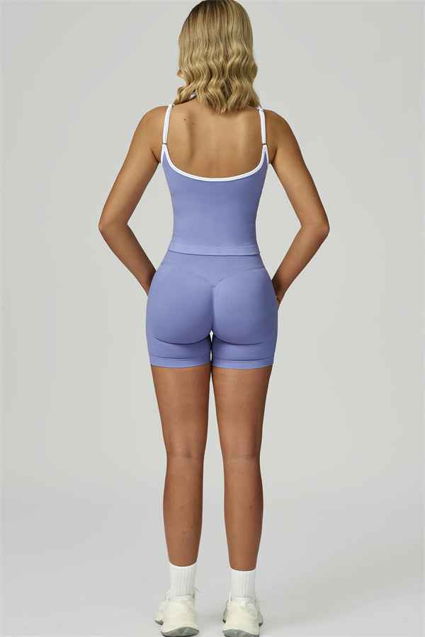 The Prime Line Crop Top Shorts 2-Piece Set