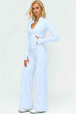 The Twirl Zip Jacket Sports Bra New Straight Leg Pants 3-Piece Set
