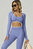 The Prime Line Long Sleeve Crop Top Leggings 2-Piece Set