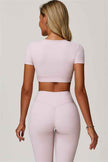 The Lavish Cut-out Crop Top Leggings 2-Piece Set