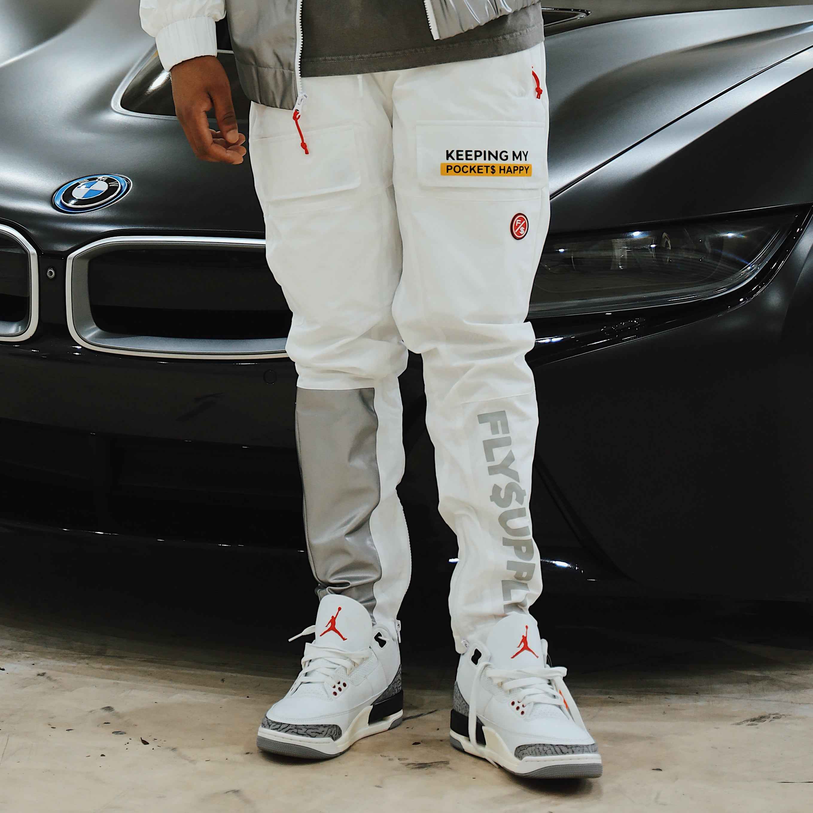 Happy Pockets Jogger (White)