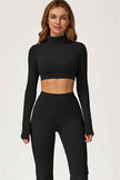 The Axis Crop Top Flared Leggings 2-Piece Set