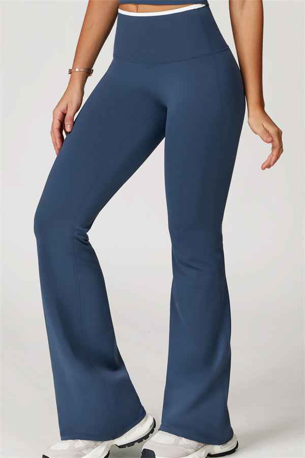 The Quest Cross Back Crop Top Flared Leggings 2-Piece Set