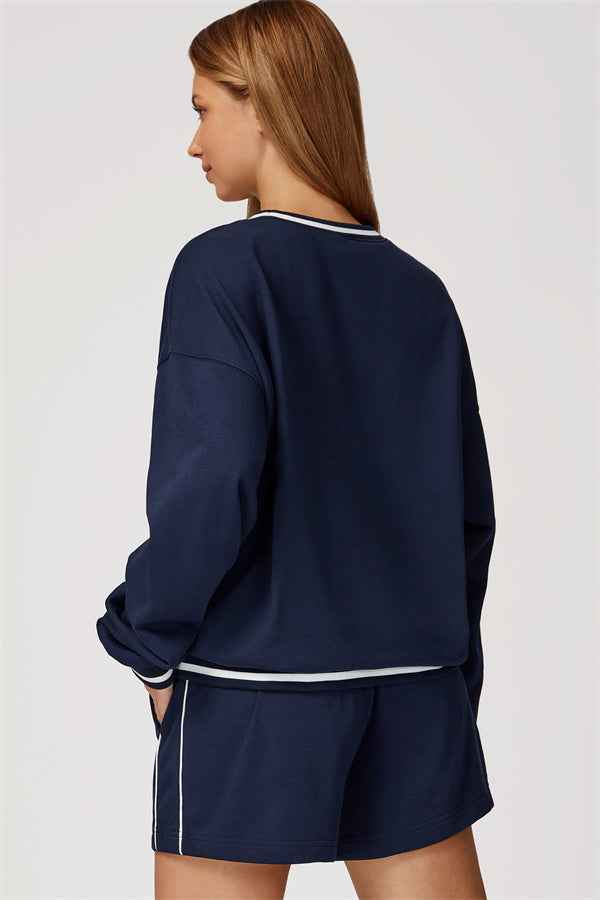 The Amara Sweatshirt Lounge Shorts 2-Piece Set