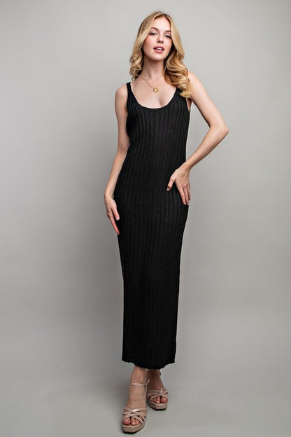 Rib Knit Maxi Dress - Pikemla