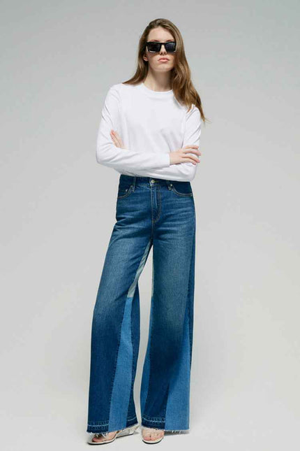 Shadow Split Wideleg Jeans HJ056