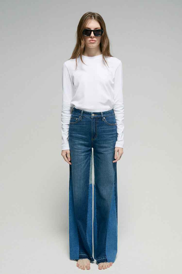 Shadow Split Wideleg Jeans HJ056