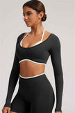 The Elevate New Long Sleeve Crop top Leggings 2-Piece Set