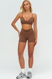 The Lushness Y-Back Sports Bra Shorts 2-Piece Set